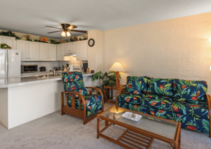 Living room and Kitchen of Alii Villas 318
