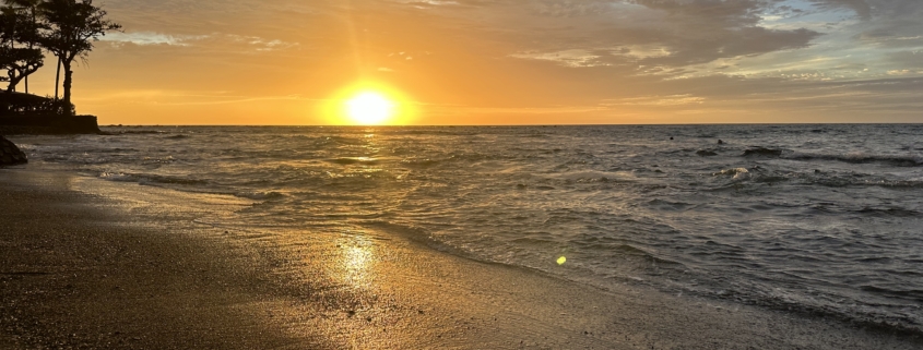 Sunset over the ocean