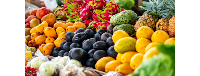 Colorful Display of tropical fruit