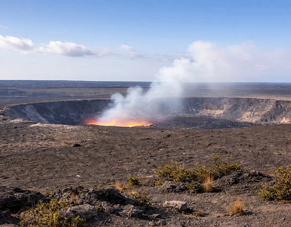 Kailua-Kona erupting volcano