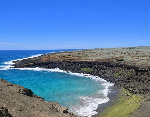 Kailua-Kona green sand beach