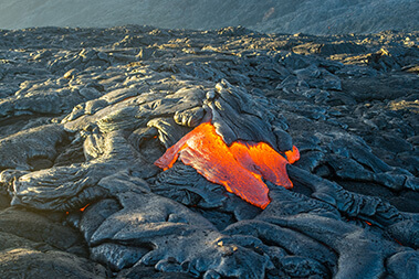 Lava Breakout in the Volcano National Park
