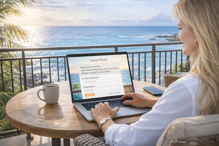 Owners portal image on laptop Owners portal image on laptop